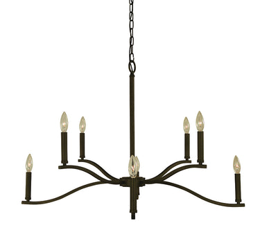 Framburg Bridgeport 8 - Light Iron Chandelier L1190 IRON