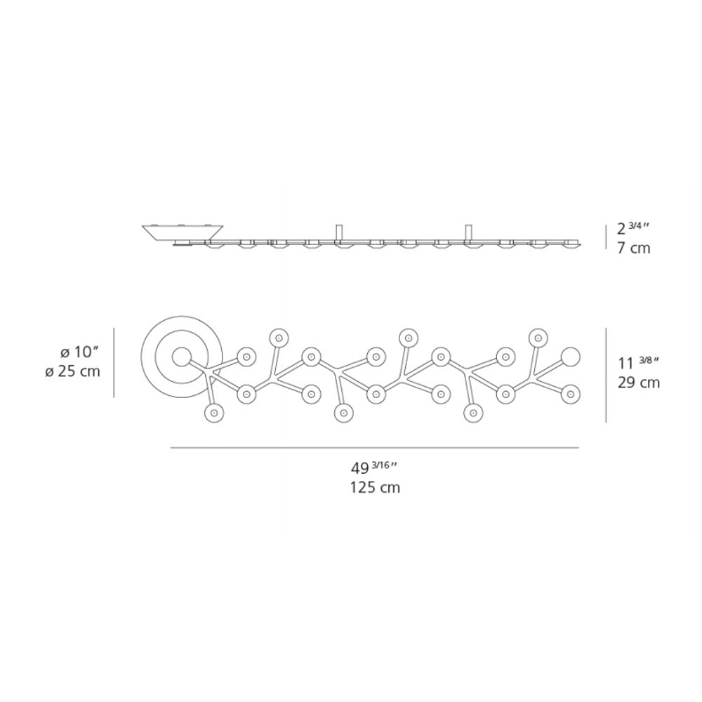 Artemide Led Net 125 Linear Ceiling Light