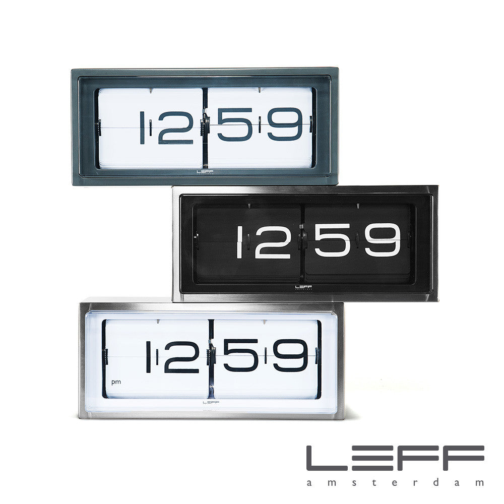 Leff Brick Desk/Wall Clock - Steel | Leff | LoftModern