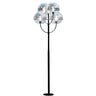 Outdoor floor lamp Lyndon by Oluce in zinc-plated black metal for terraces and patios