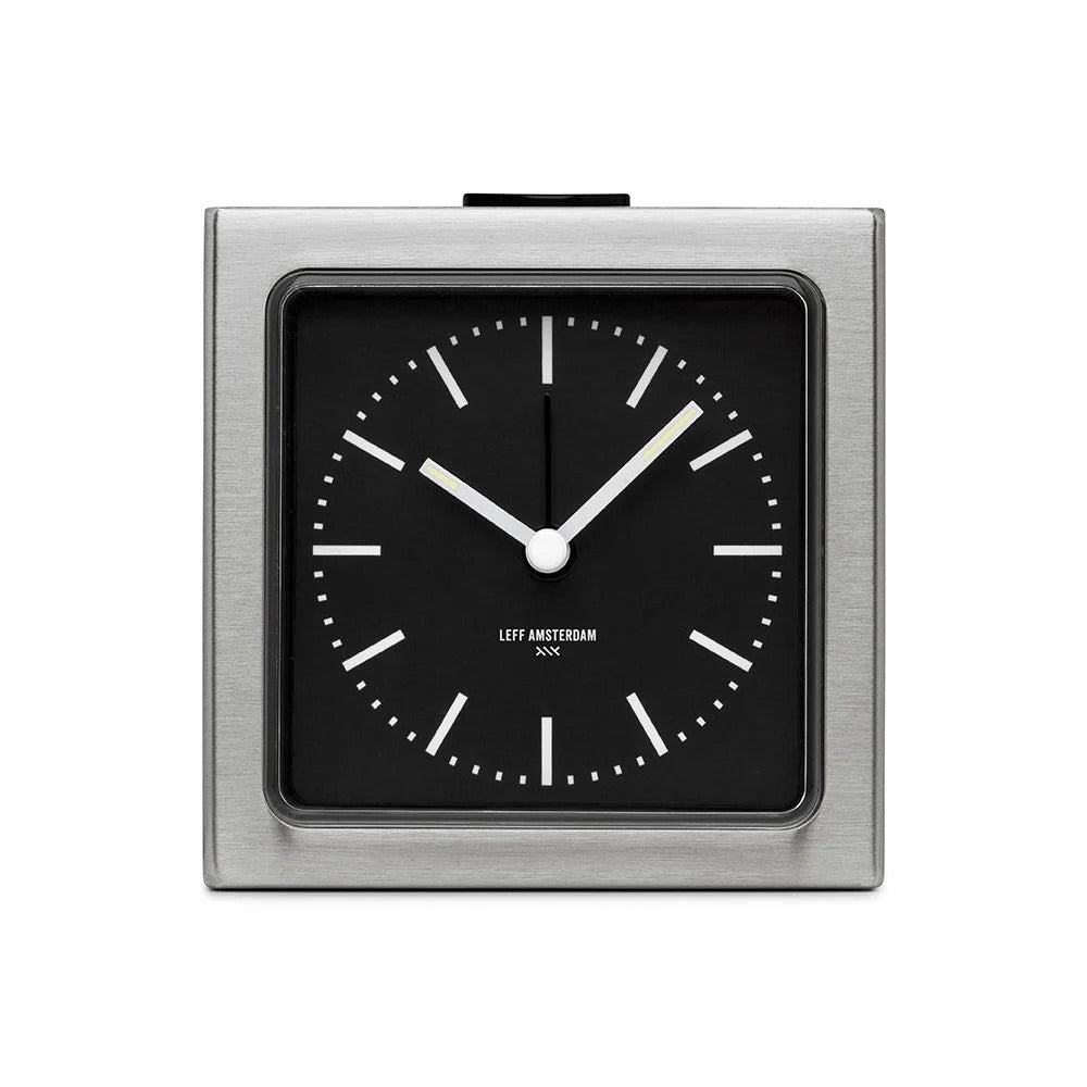 Leff Block Alarm Clock - Steel - LoftModern