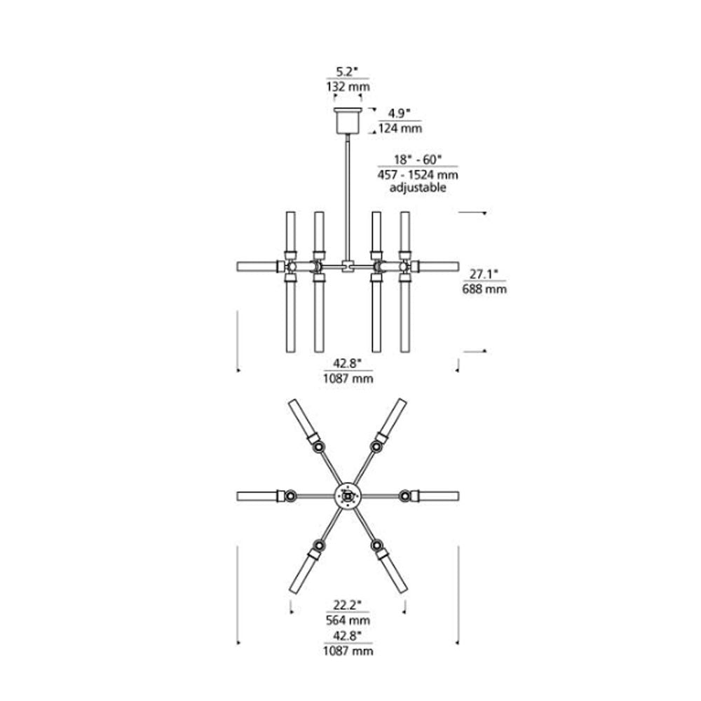 Tech Lighting Linger Chandelier 18 Light