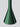 Green Croma Lodes floor lamp, emphasizing its slender metal construction and upward light source.