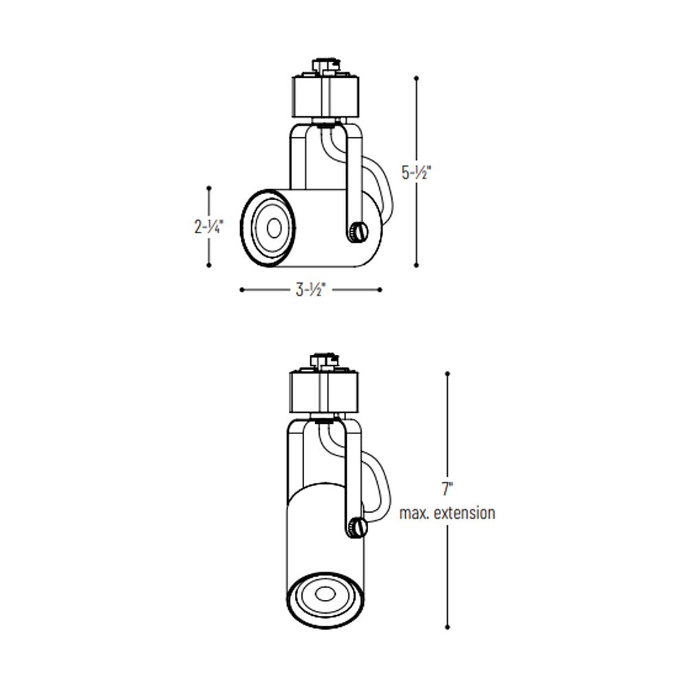 Nora Lighting MAY LED Track Head, up to 850lm