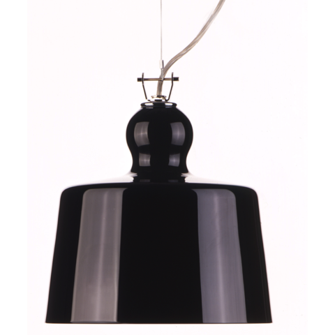 Acquatinta Black Glass Pendant Light of Produzione Privata - LoftModern
