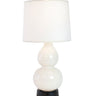 Mini Norma Jean Ivory Ceramic Cordless Table Lamp Black