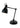 Onyx Cordless Task Lamp Black Metal with adjustable head
