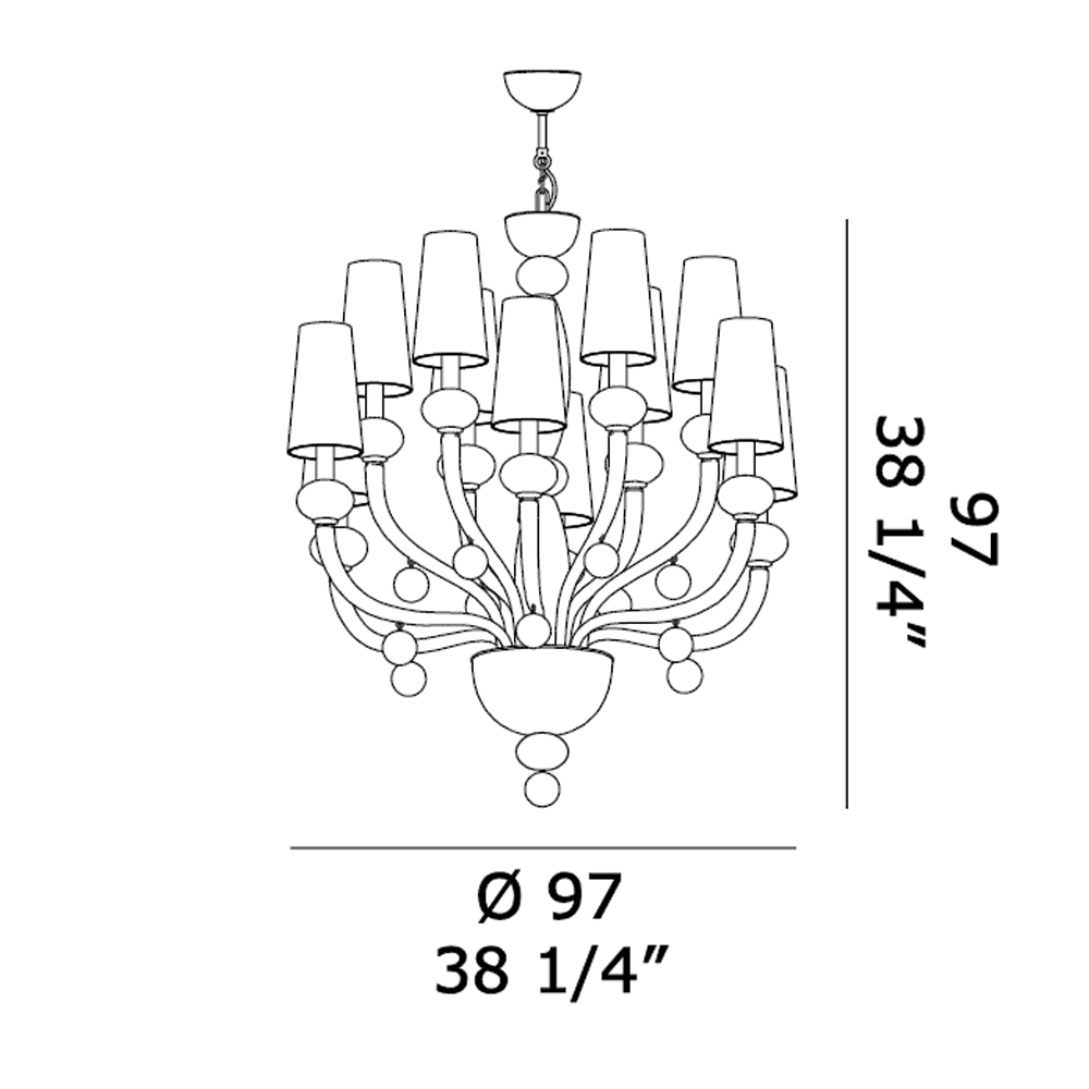 De Majo Mademoiselle Chandelier