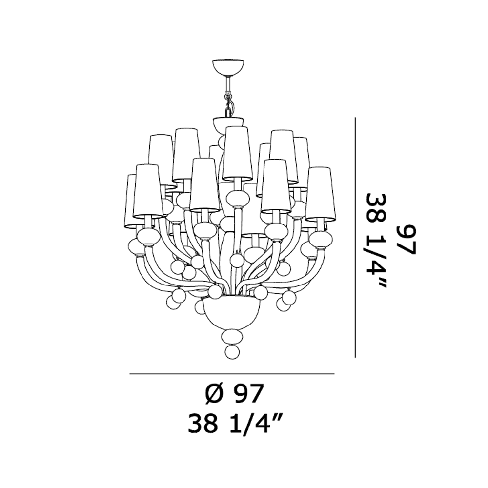 De Majo Mademoiselle Chandelier