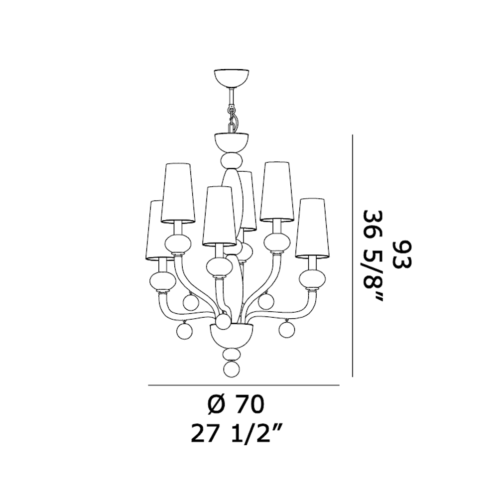 De Majo Mademoiselle Chandelier