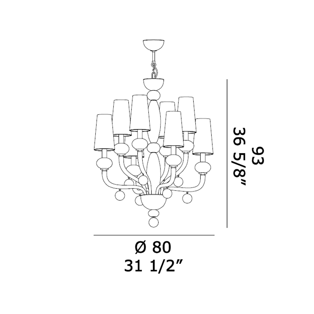 De Majo Mademoiselle Chandelier