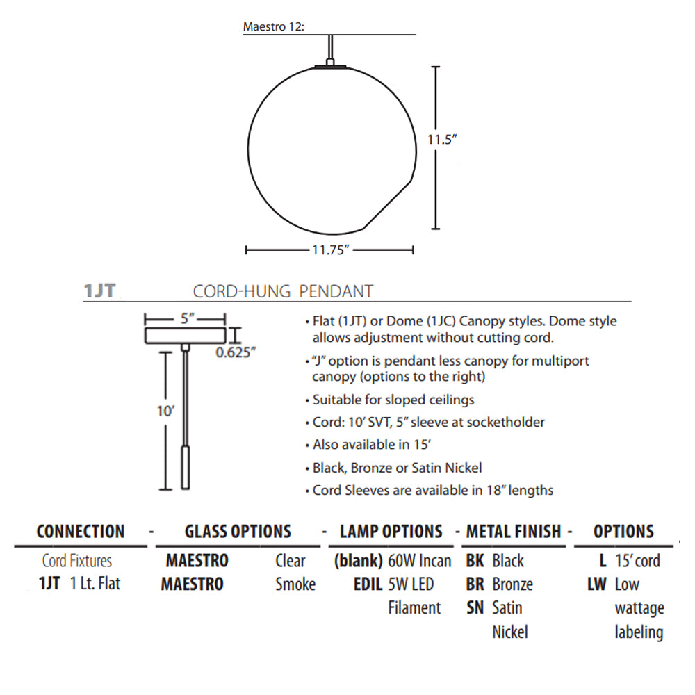 Besa Lighting Maestro 12 Pendant Light