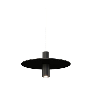 Mini Ponte modern black LED ring pendant light by Visual Comfort with 3000K warm white illumination and low voltage design