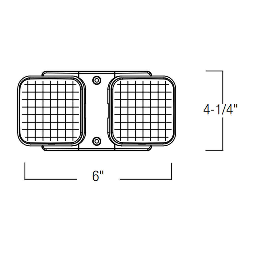 Nora Lighting NE-872 Square LED Emergency Dual Remote head