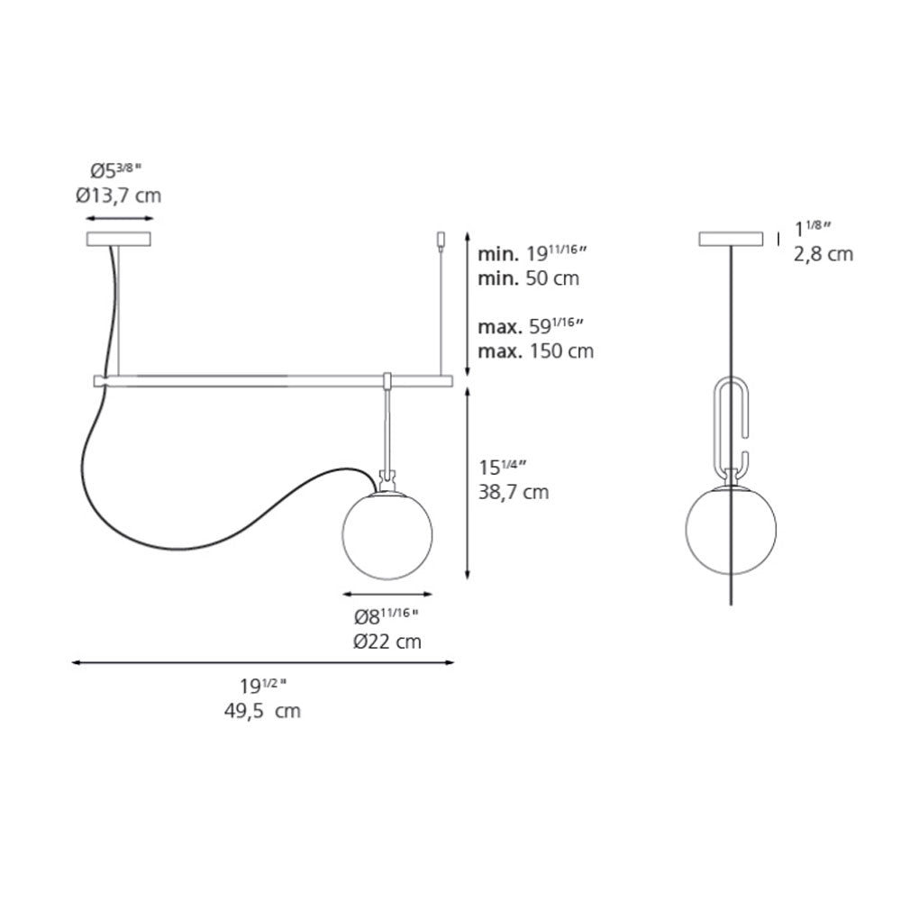 Artemide Nh S1 22 Pendant Light