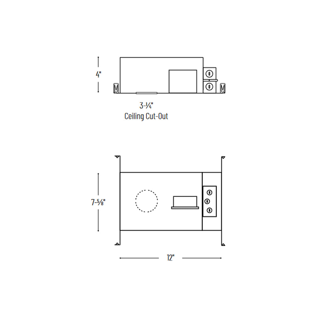 Nora Lighting 2" Iolite LED Dedicated IC Air-Tight New Construction Housing, 800lm-1000lm