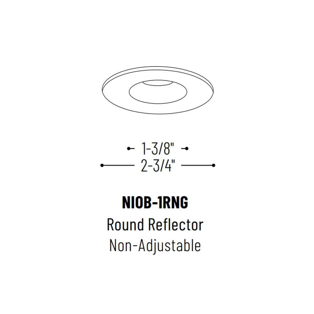 Nora Lighting 1" Iolite, Round BWF Bullnose Reflector