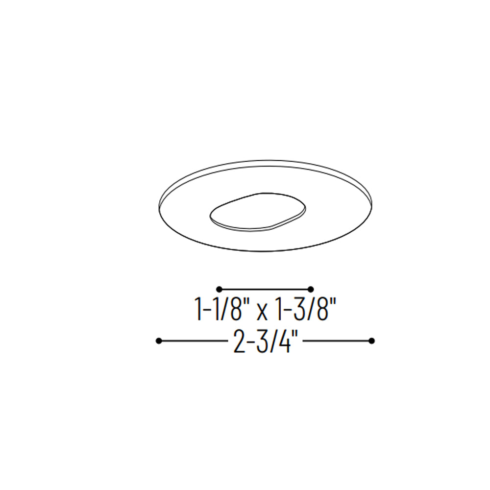 Nora Lighting 1" Iolite, Round Adjustable Slot Aperture BWF Reflector