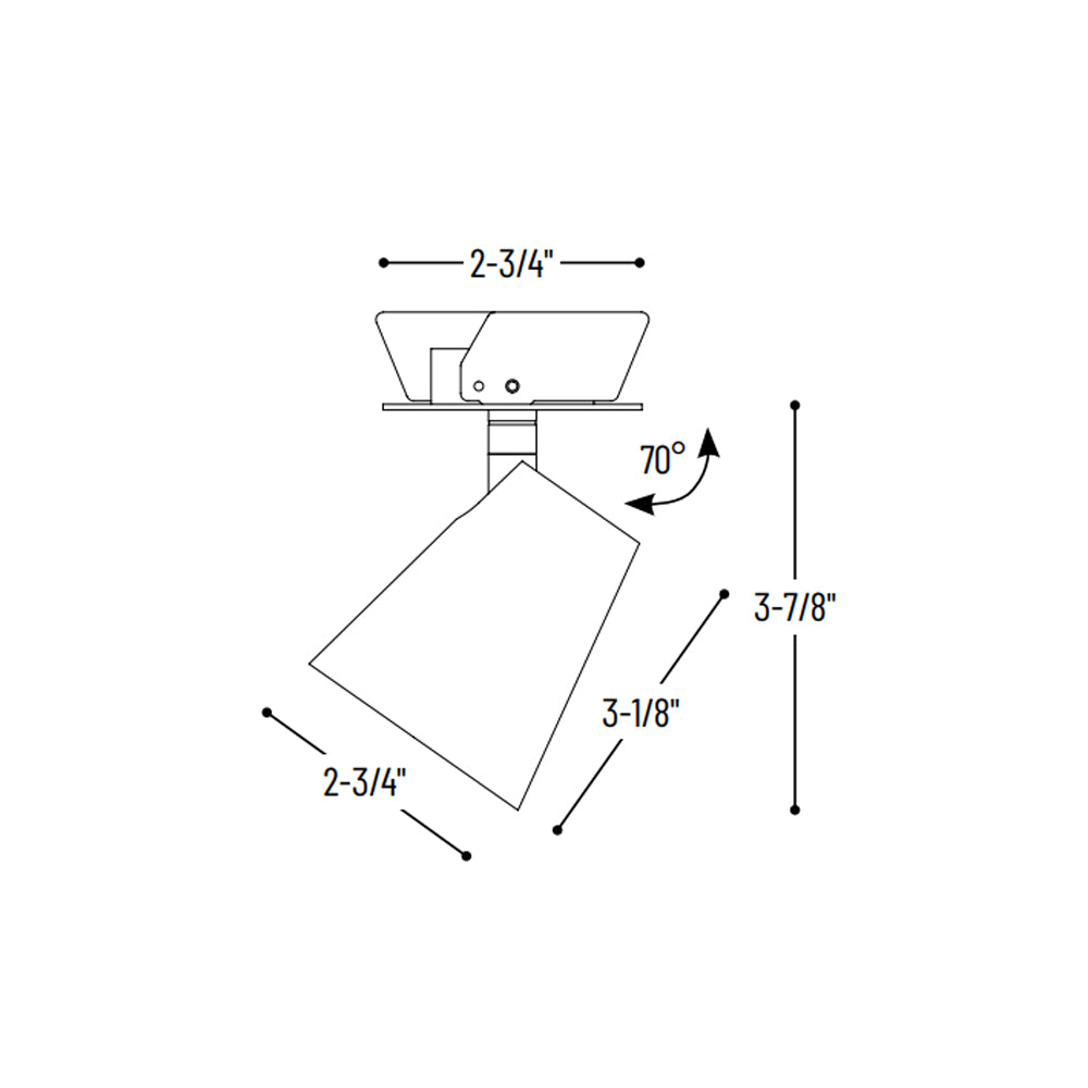 Nora Lighting 1" iPOINT Cone LED Monopoint, 900lm