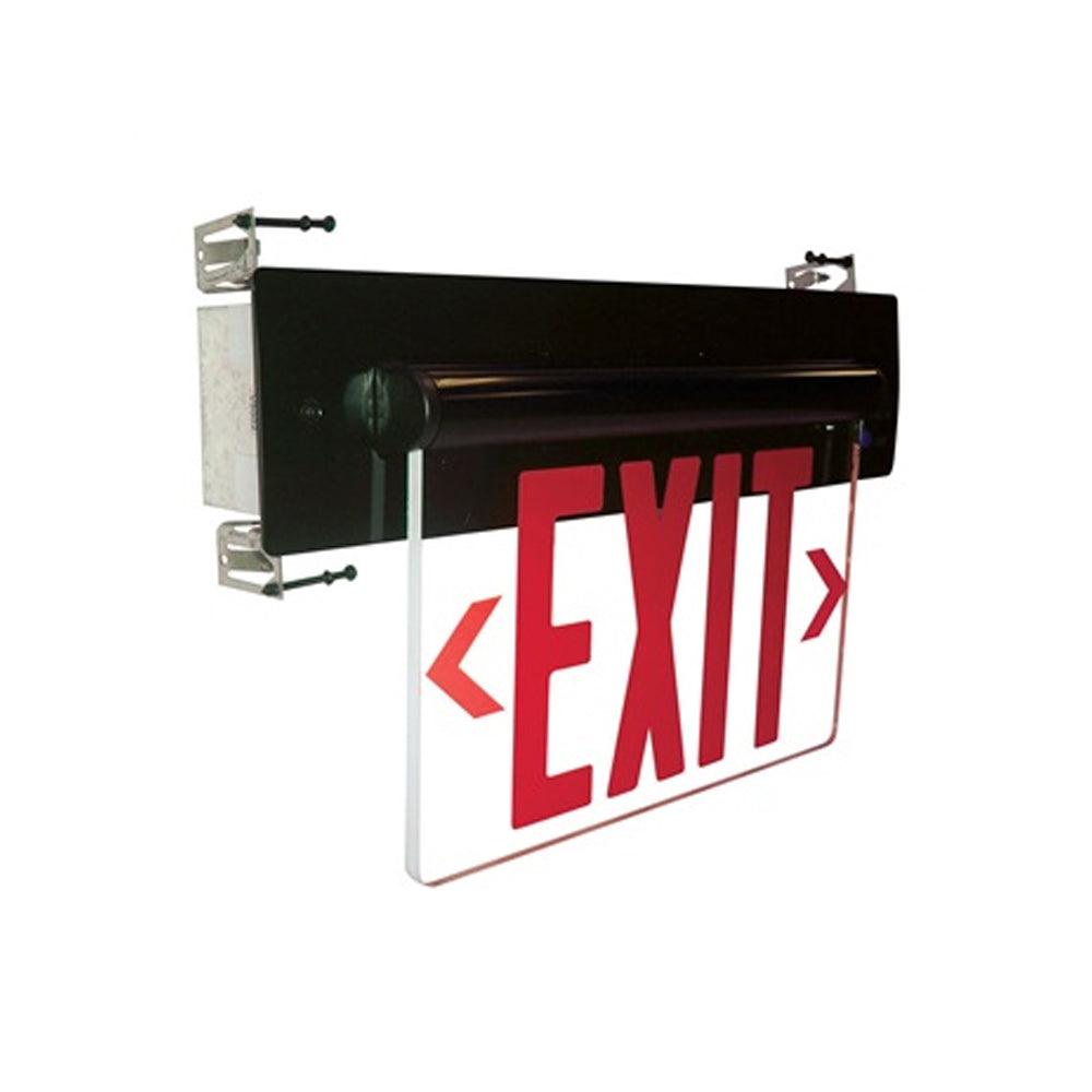 Nora Lighting NX-813-LED Recessed Adjustable LED Edge-Lit Exit Sign, AC Only