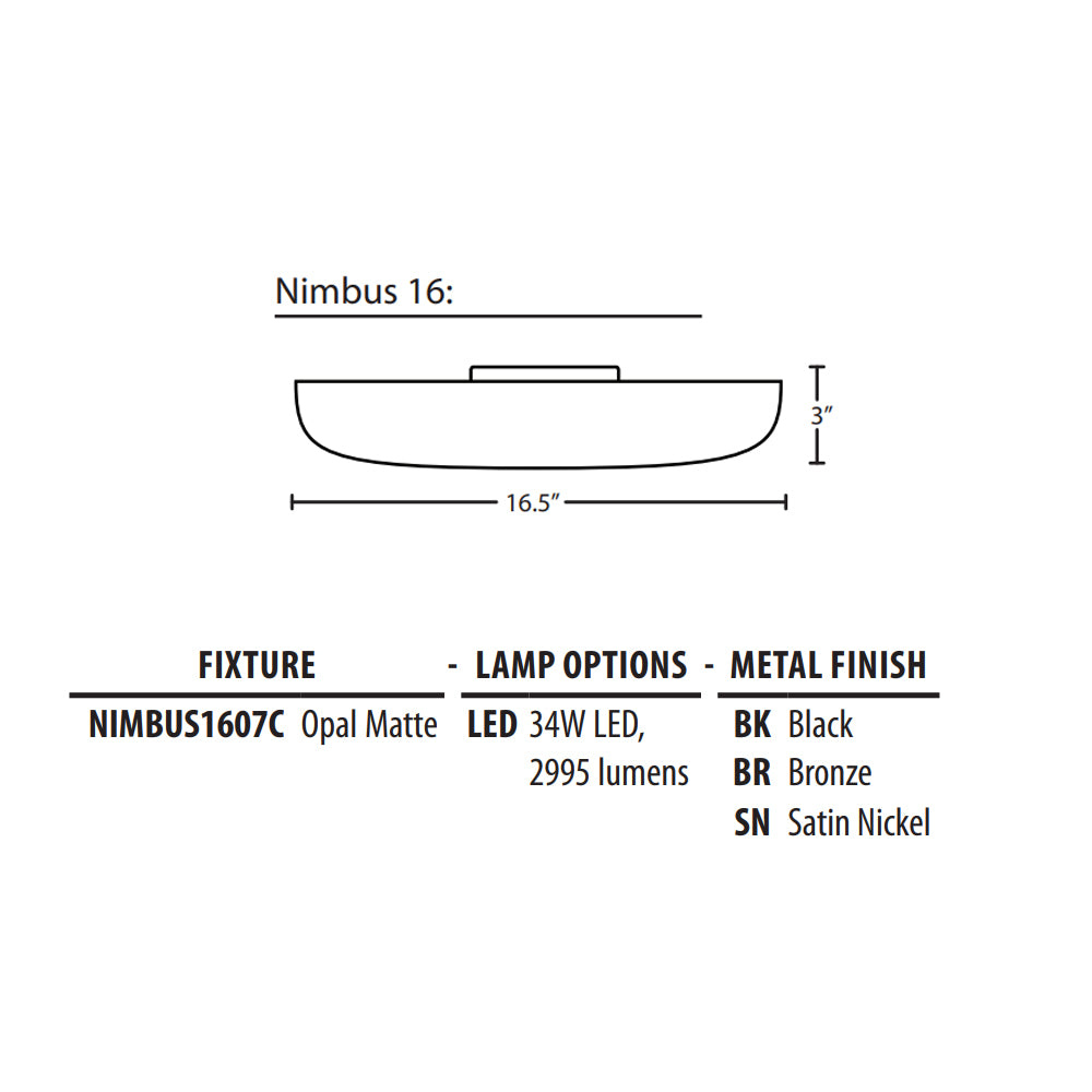 Besa Lighting Nimbus 16 Ceiling Light