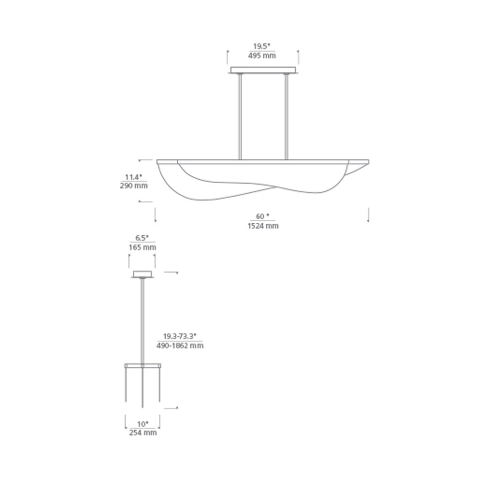 Tech Lighting Nyra 60 Linear Suspension