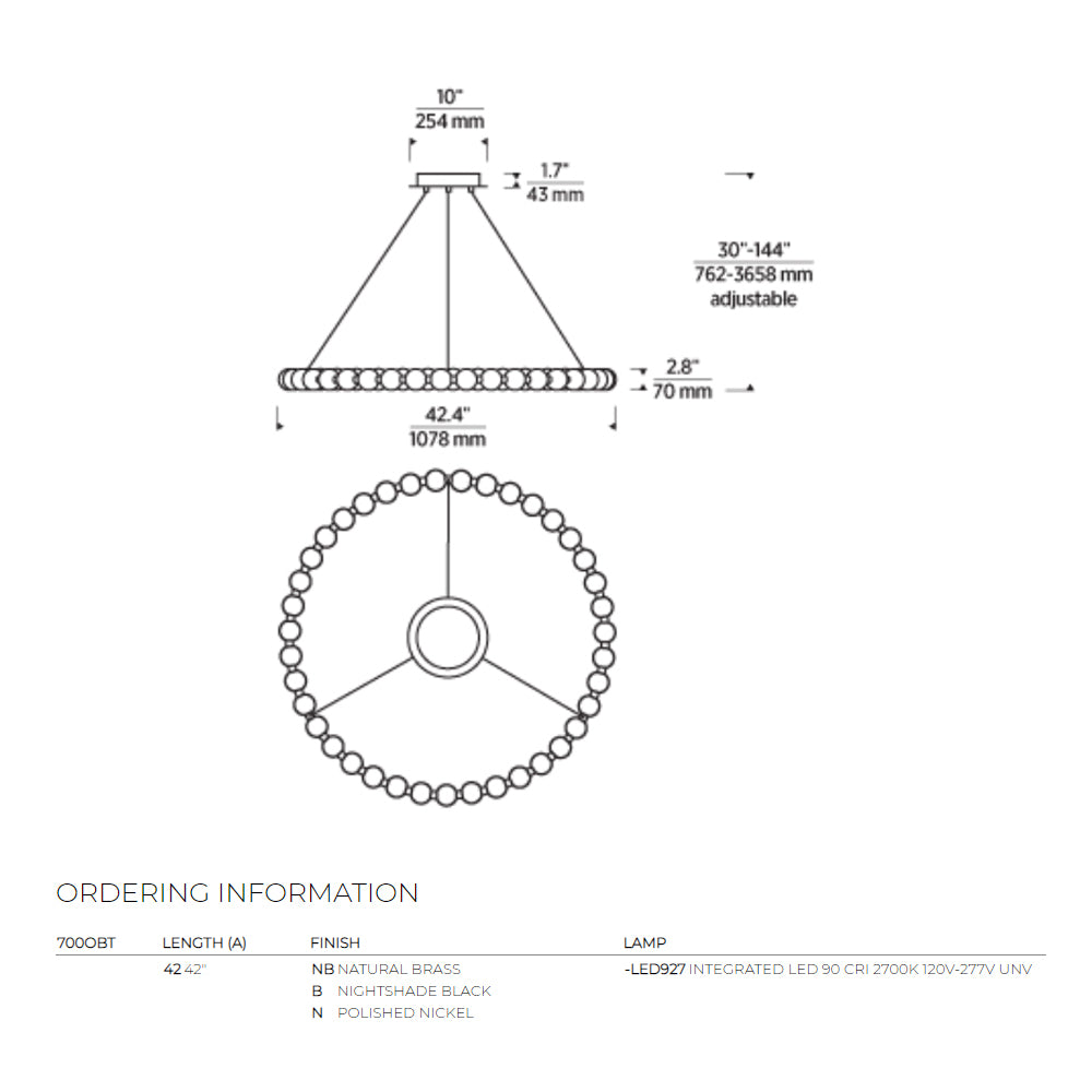 Tech Lighting Orbet 42 Chandelier