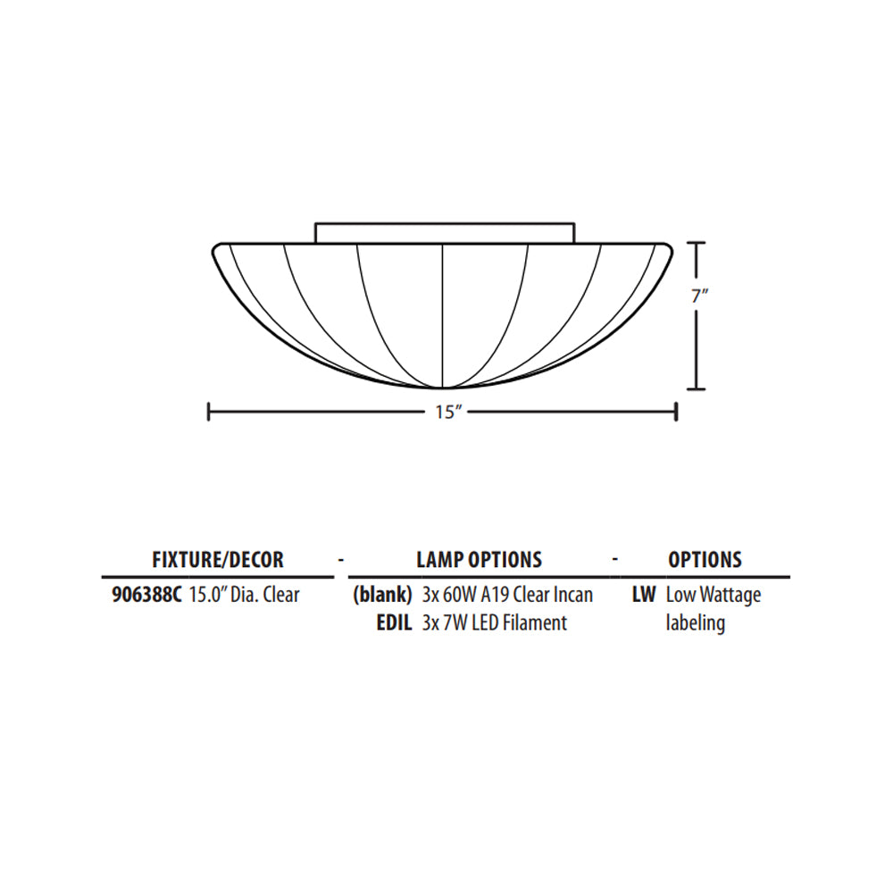 Besa Lighting Pinta 15 Ceiling Light