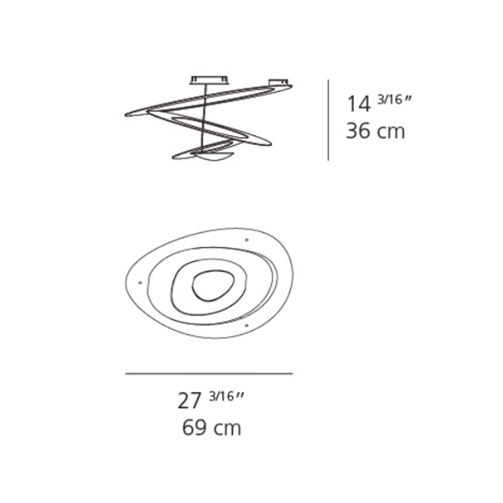 Artemide Pirce Mini Led Ceiling Light