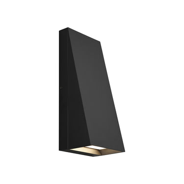 Architectural bronze Pitch 12 outdoor wall sconce by Visual Comfort - angled profile.
