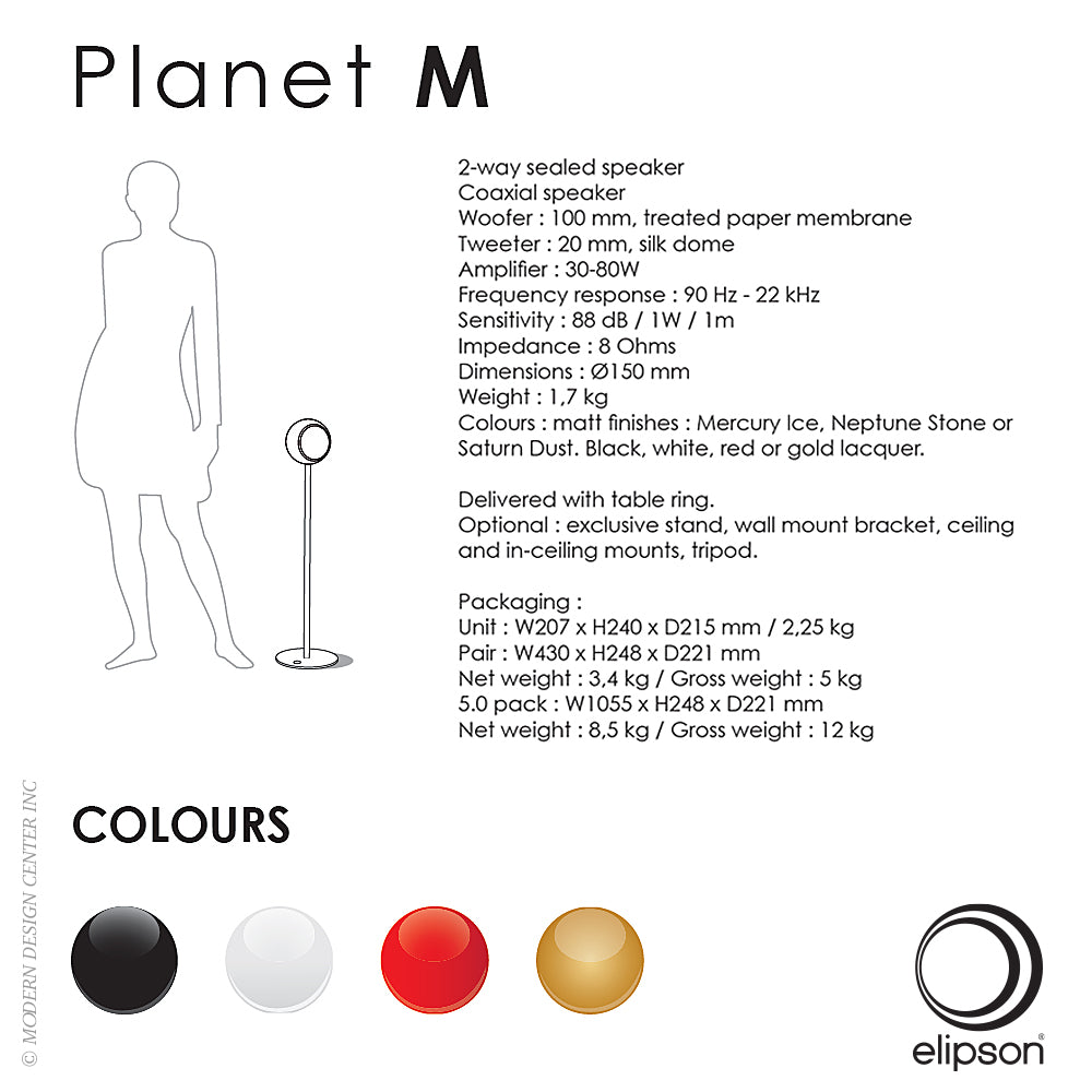 Planet M Speaker - Black by Elipson