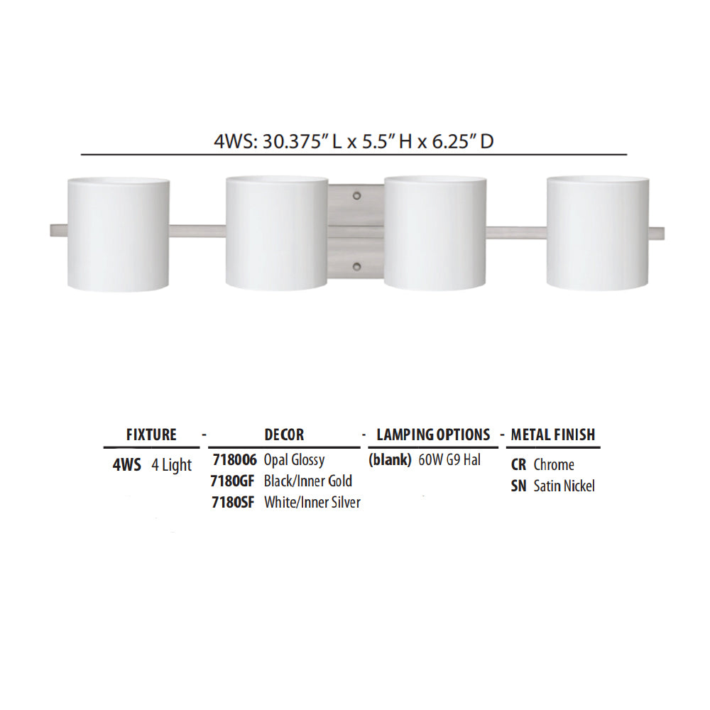 Besa Lighting Pogo 4 Bath Light