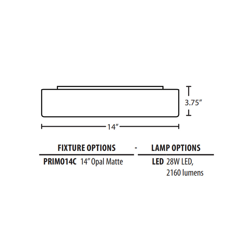 Besa Lighting Primo 14 Ceiling Light