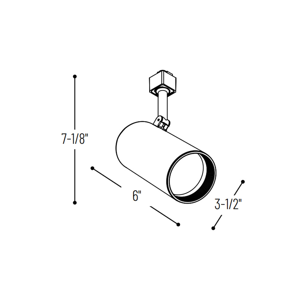 Nora Lighting R20/PAR20 Flatback Cylinder with Black Baffle