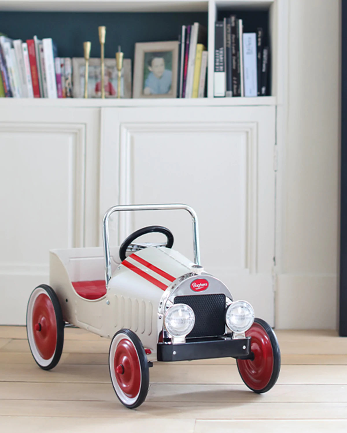 Baghera Ride-On Classic Pedal Car White
