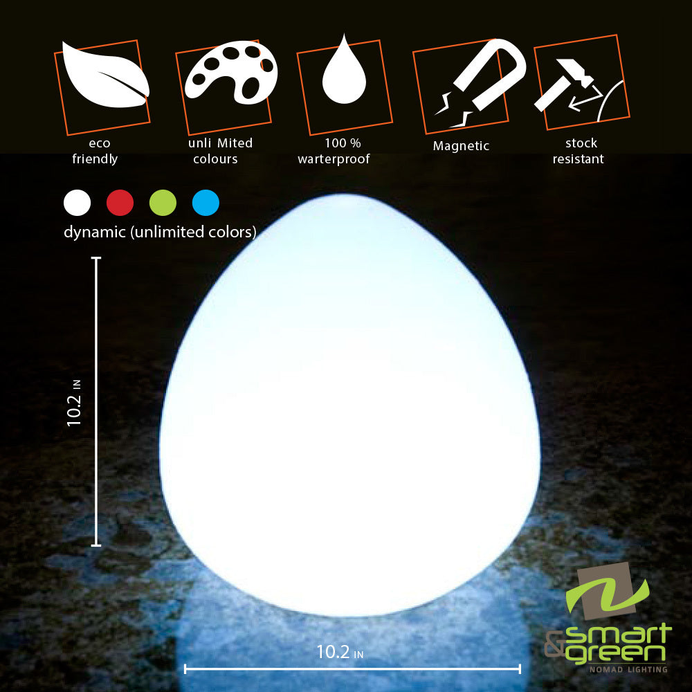 Rock LED Cordless Lamp by Smart & Green - LoftModern