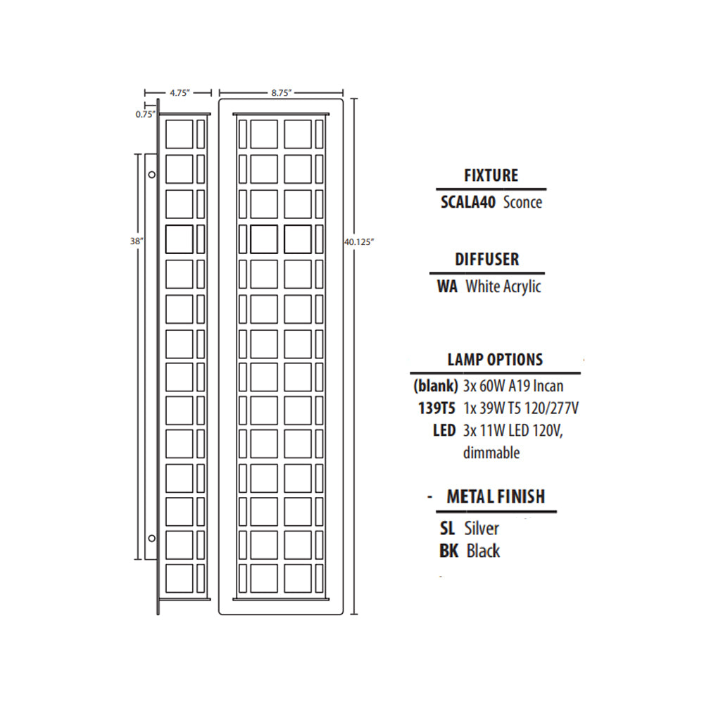 Besa Lighting Scala 40 Wall Light