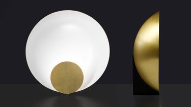 Modern designer Siro 287 table lamp with oblique LED light by Marta Perla