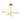 Spectica 6-light LED chandelier in plated brass for dining rooms
