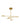Spectica 6-light LED chandelier in plated brass for dining rooms