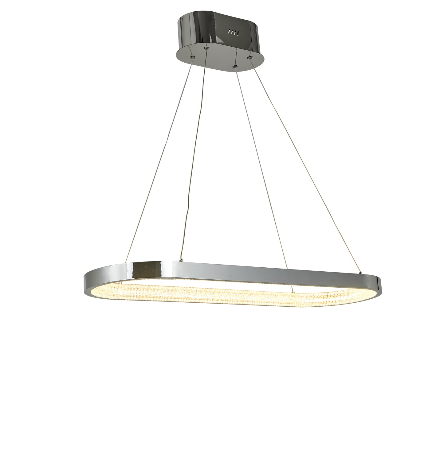 Thumprints Chrome Ellipse Dining Chandelier