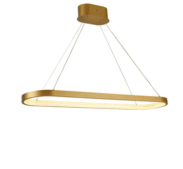 Thumprints Ellipse Brushed Gold Dining Chandelier T1020