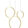 Thumprints Halo Brushed Gold Pendant Light T1026
