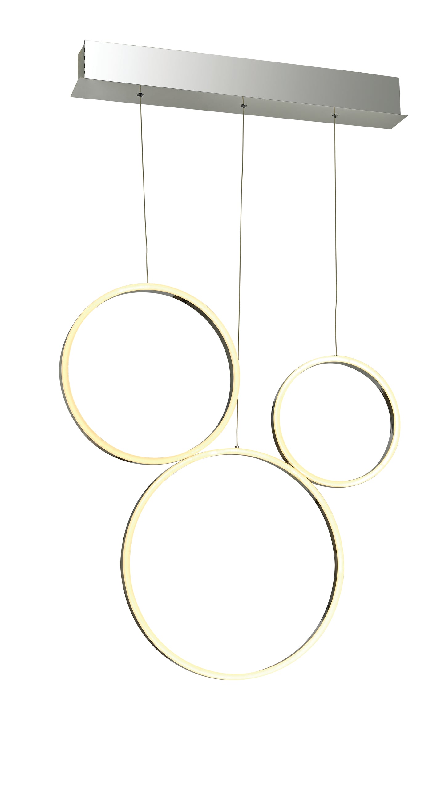 Thumprints Chrome Halo Pendant