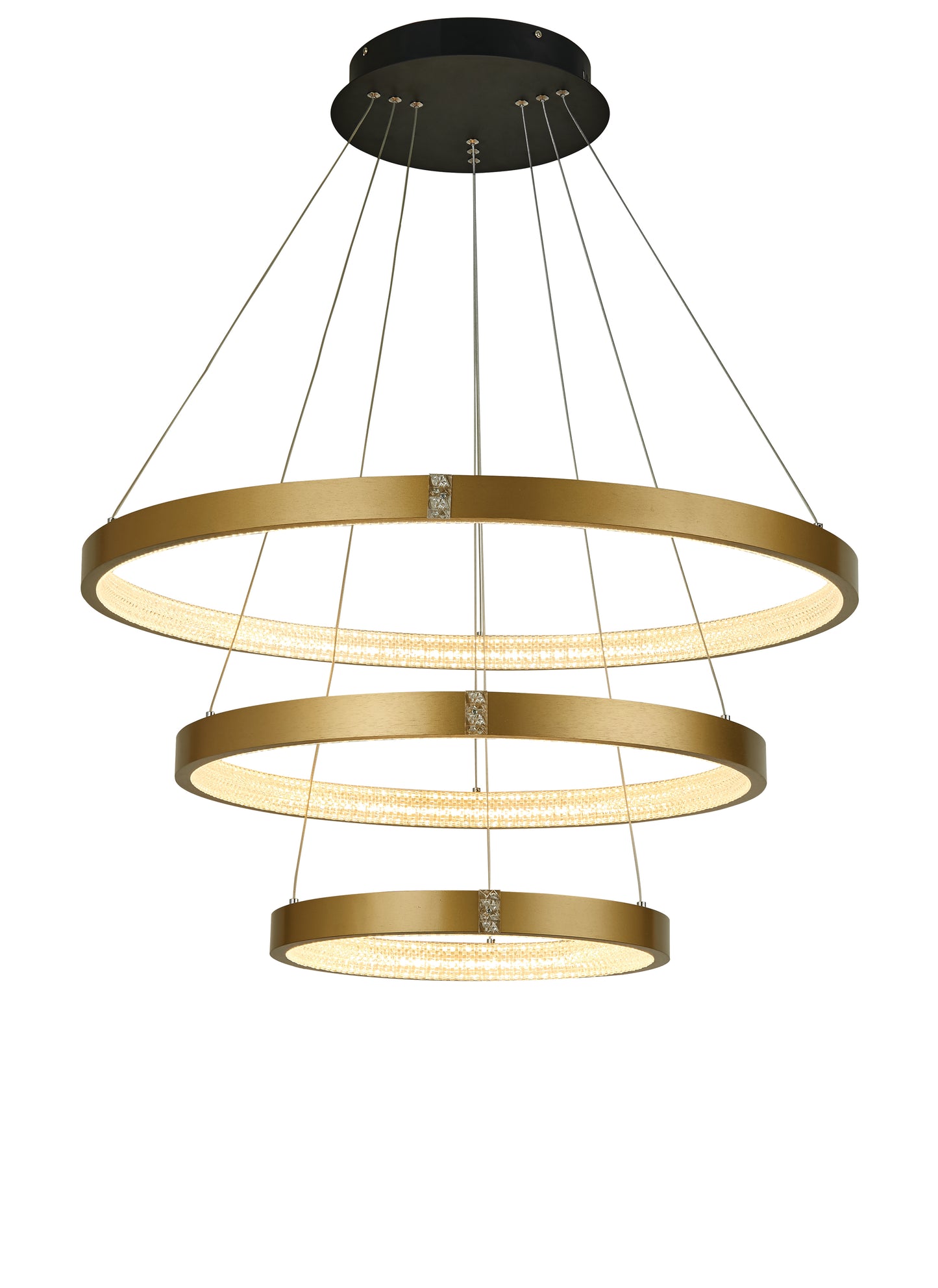 Thumprints Brushed Gold Kinsley Foyer Chandelier