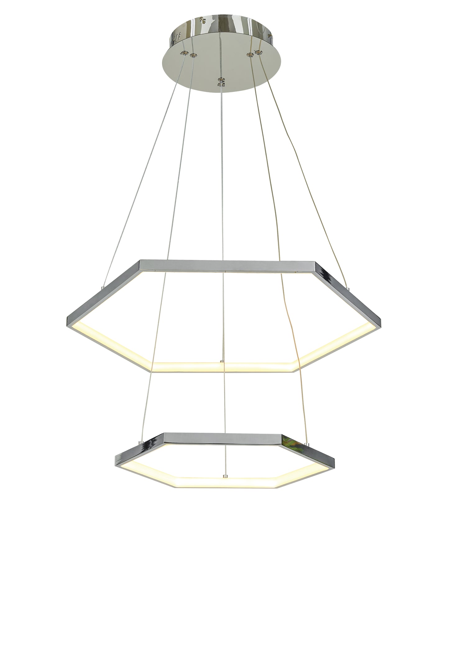 Thumprints Senary Chrome Foyer Chandelier