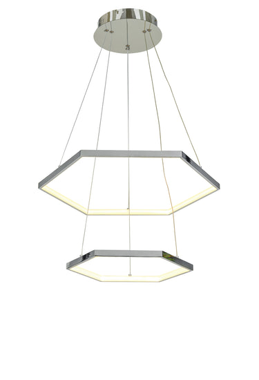 Thumprints Senary Chrome Foyer Chandelier T1035