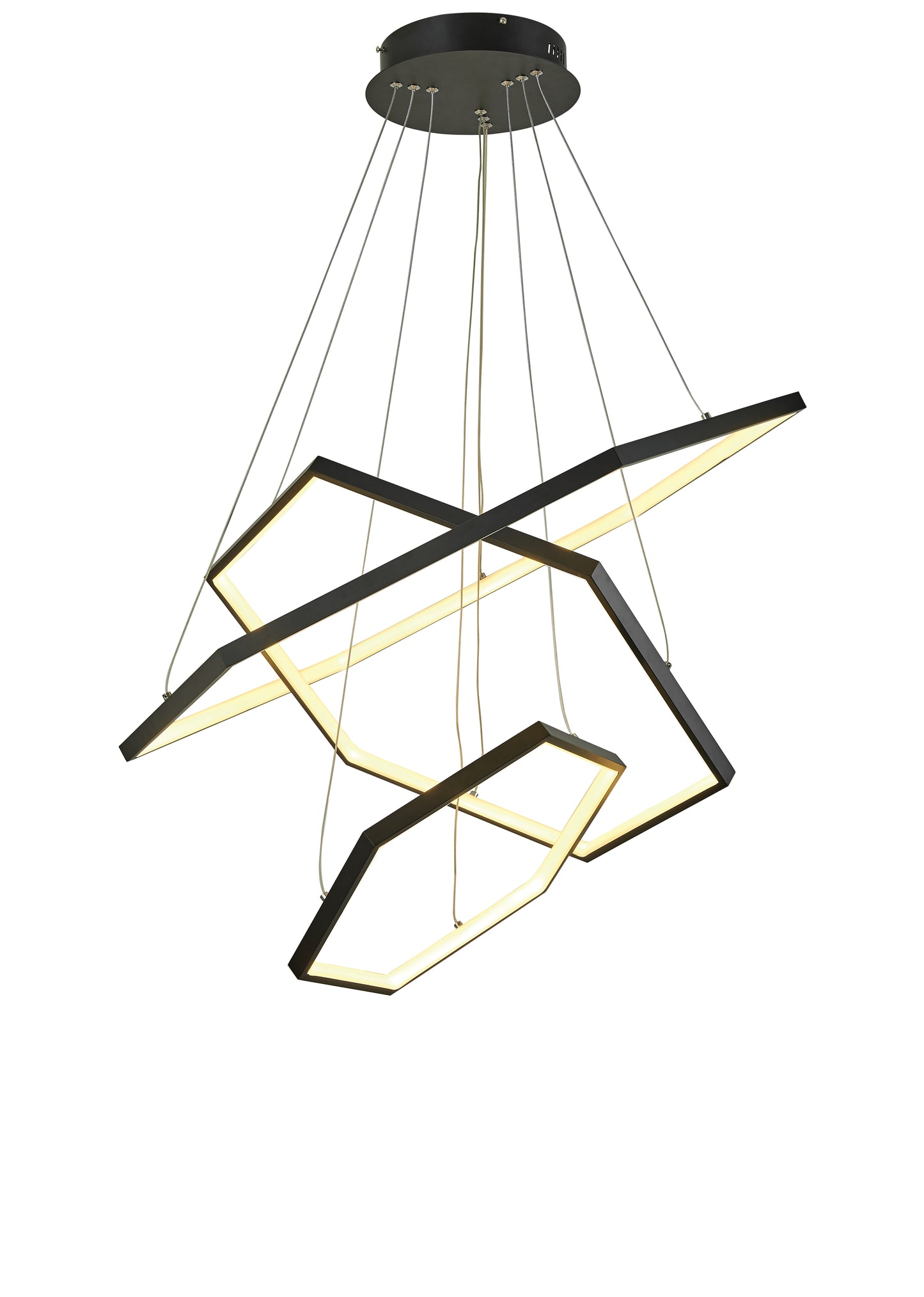 Thumprints Senary Black Foyer Chandelier