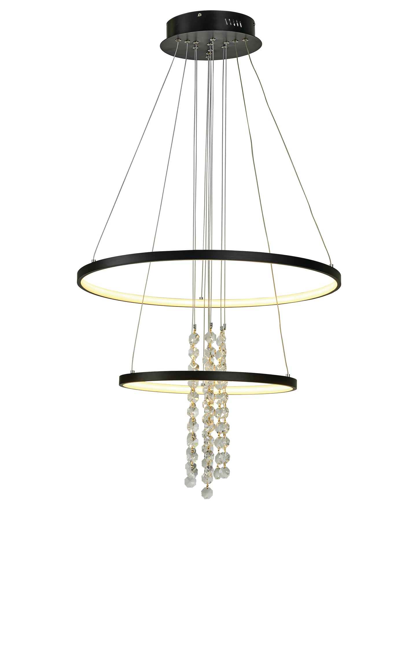 Thumprints Black Glacier Foyer Chandelier