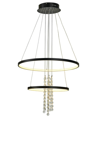 Thumprints Glacier Black Foyer Chandelier T1040